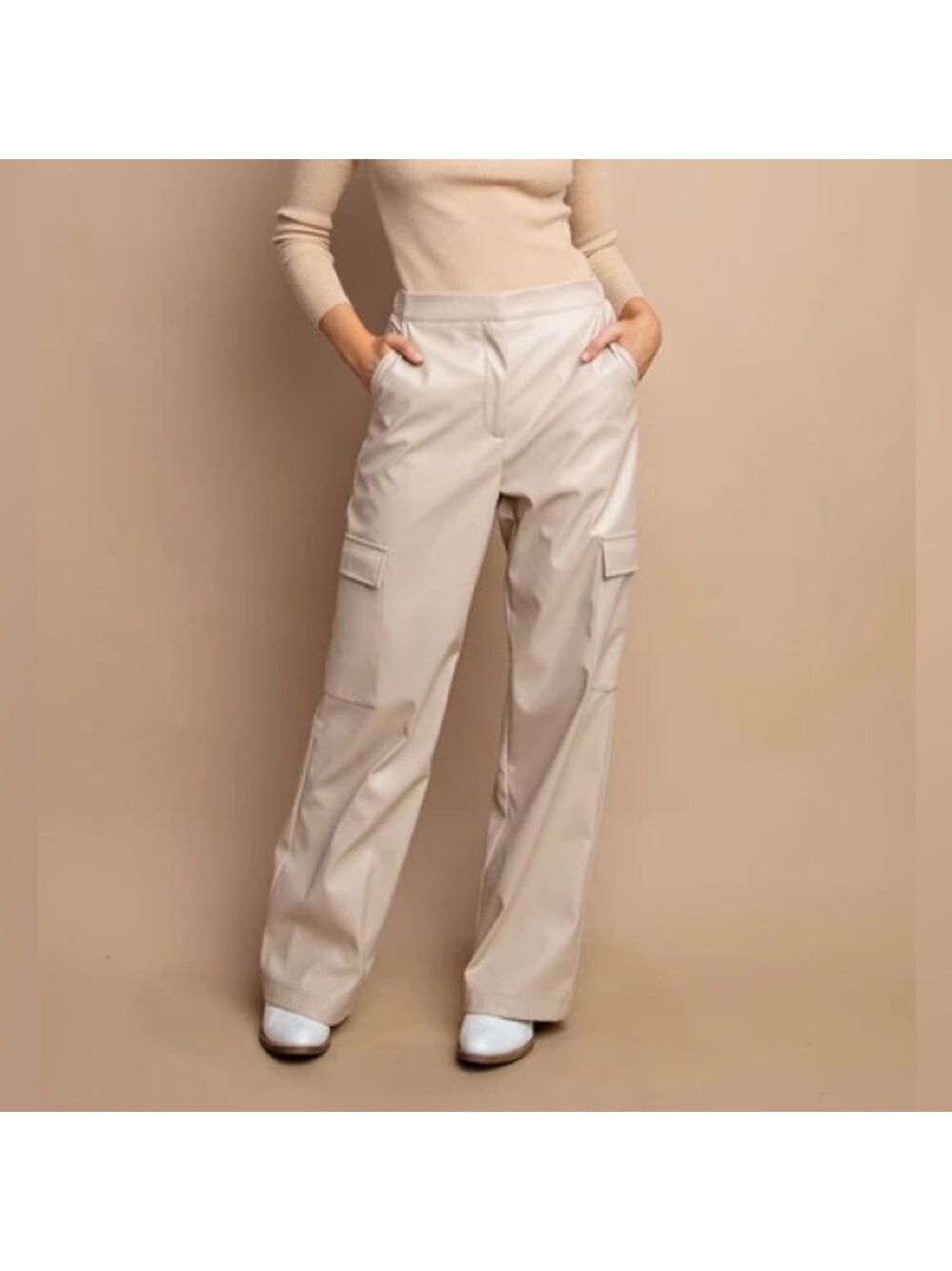 Faux Leather Pants with Cargo Pockets by American Eagle Outfitters